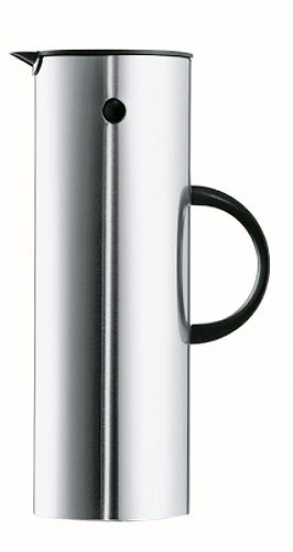 Stelton Thermoskannen en koffiestel voor Beurs, Conferentiezaal, Vergaderruimte in Zilver van stelton, E. Magnussen/A. Jacobsen