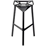 Stool One black, sta-kruk zwart