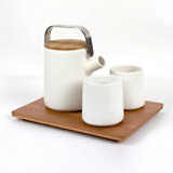 Safe Bamboo, thee-set 4-delig, porselein wit