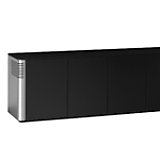 Silver, dressoir, 4 deuren, zwart/aluminium