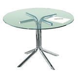 Cadiz, ronde glazen tafel