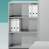 Trecolore², open kast middelhoog, breed, 2 planken