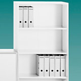 Trecolore², open kast hoog, breed, 4 planken