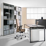 Cuadros, Set: bureau 160cm, verrijdbaar ladeblok 3 laden