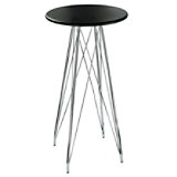 Jonel, sta-tafel, zwart melamine blad