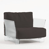 Pop Outdoor, fauteuil met transparant onderstel